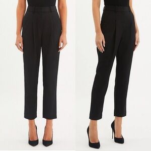 Rebecca Vallance- Manon Pants Black High Waisted Wool Blend Pants Size 10 Work